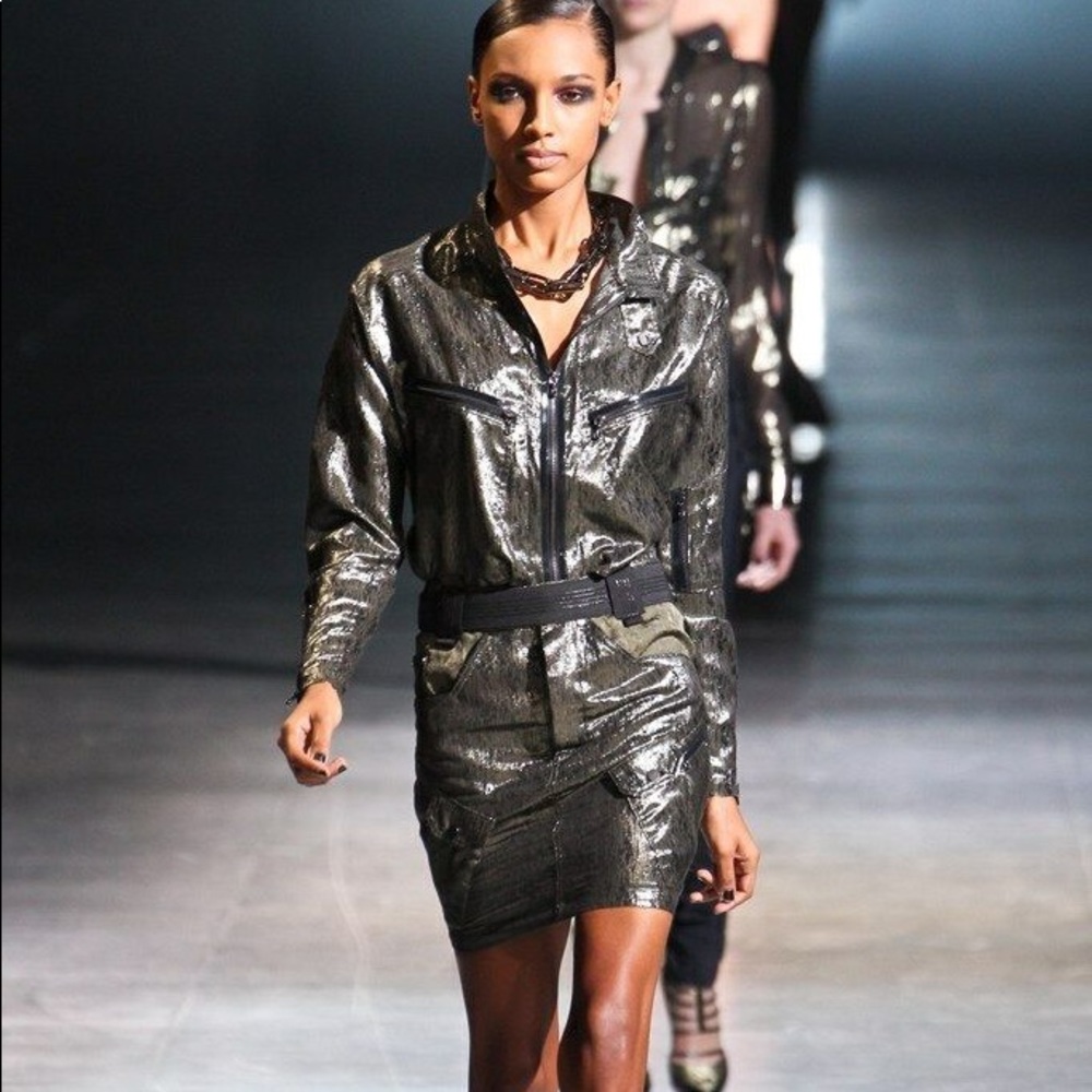 *SOLD NWT ANTHONY VACCARELLO shiny angled skirt